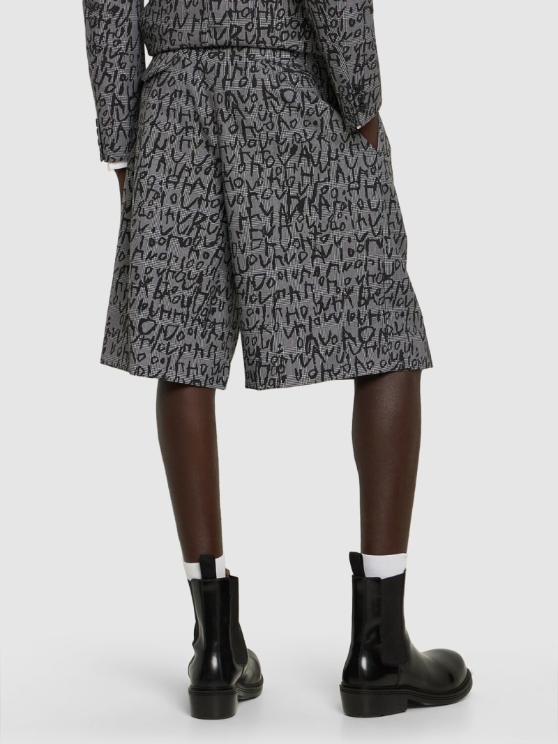 Pigment print wool blend shorts - 3