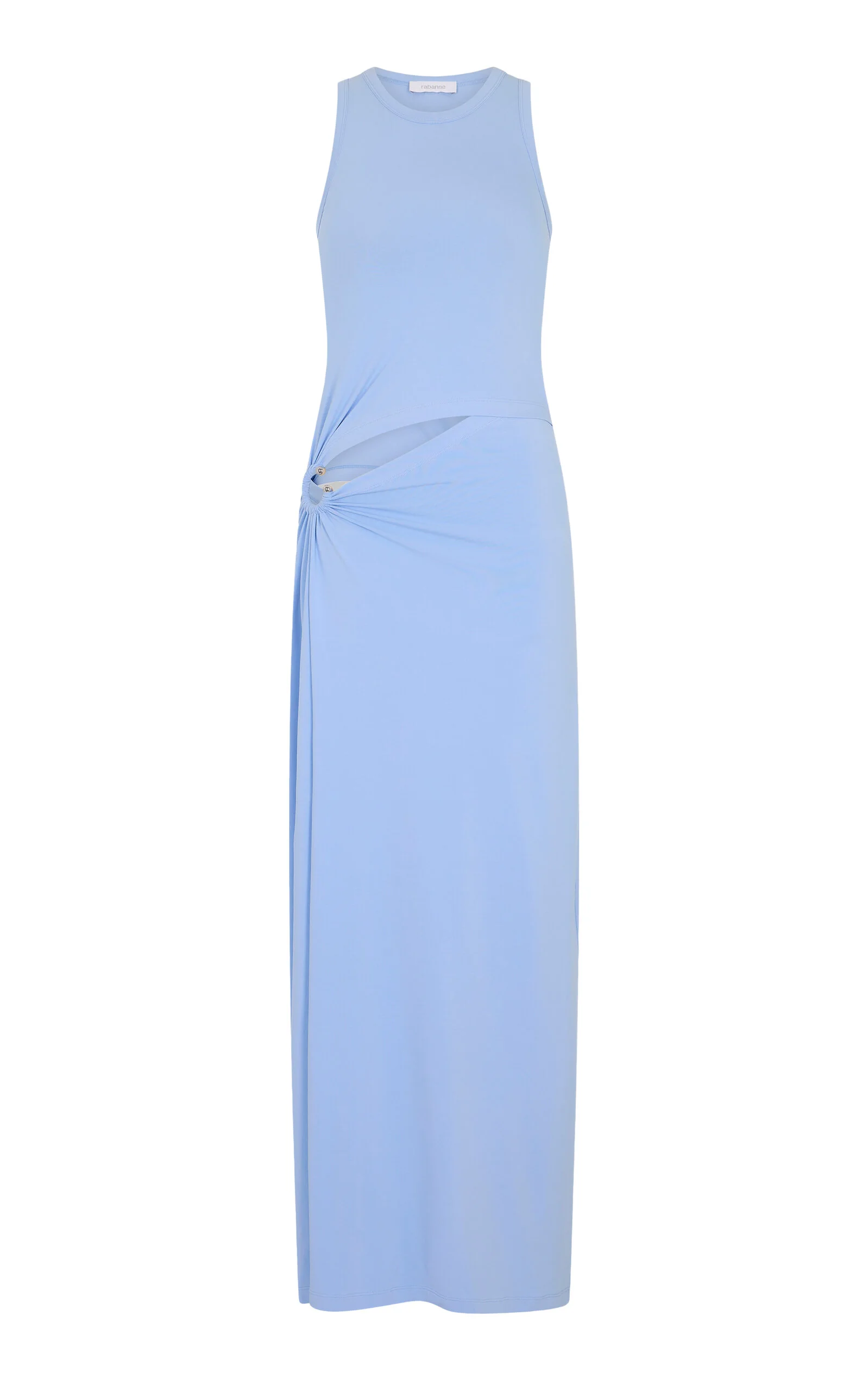 Cutout Cotton-Jersey Midi Dress blue - 1