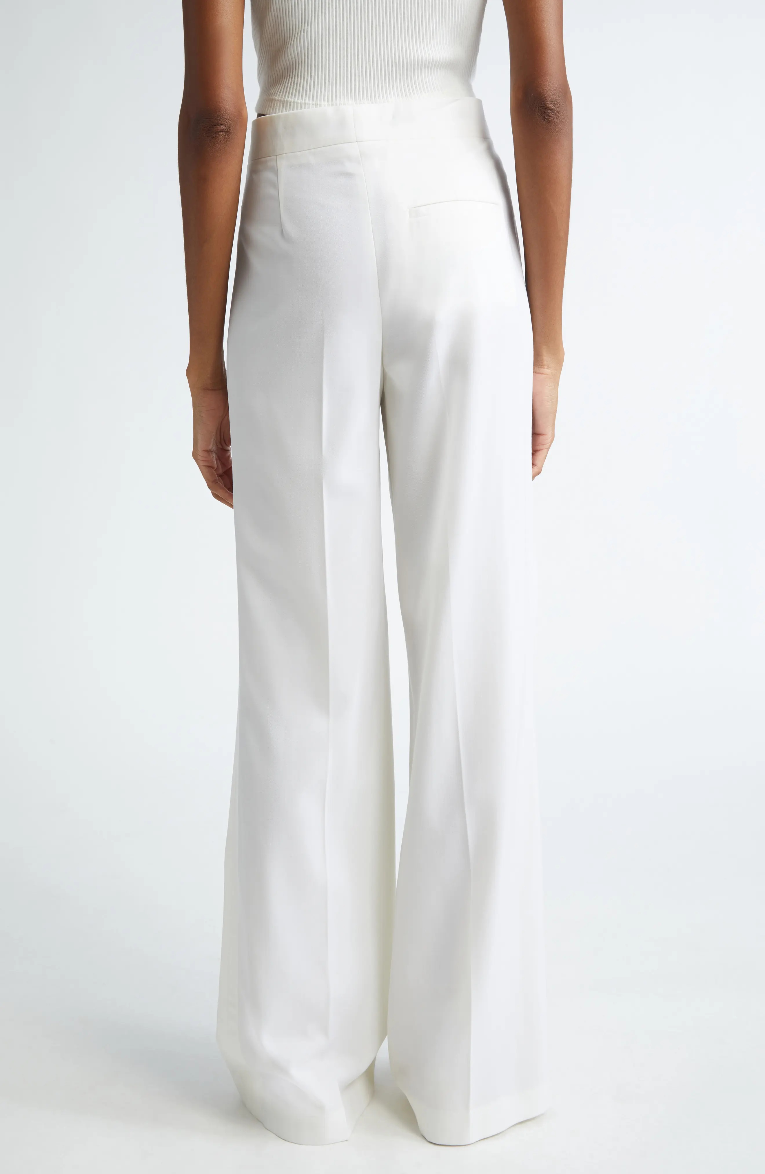 Iconic Stretch Wool Flare Leg Pants - 2