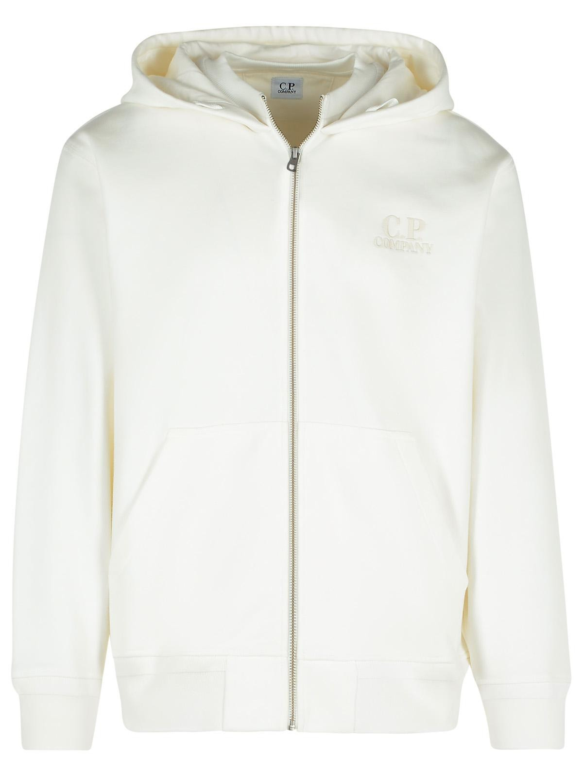 C.P. Company 'Lens' White Cotton Sweatshirt Men - 1
