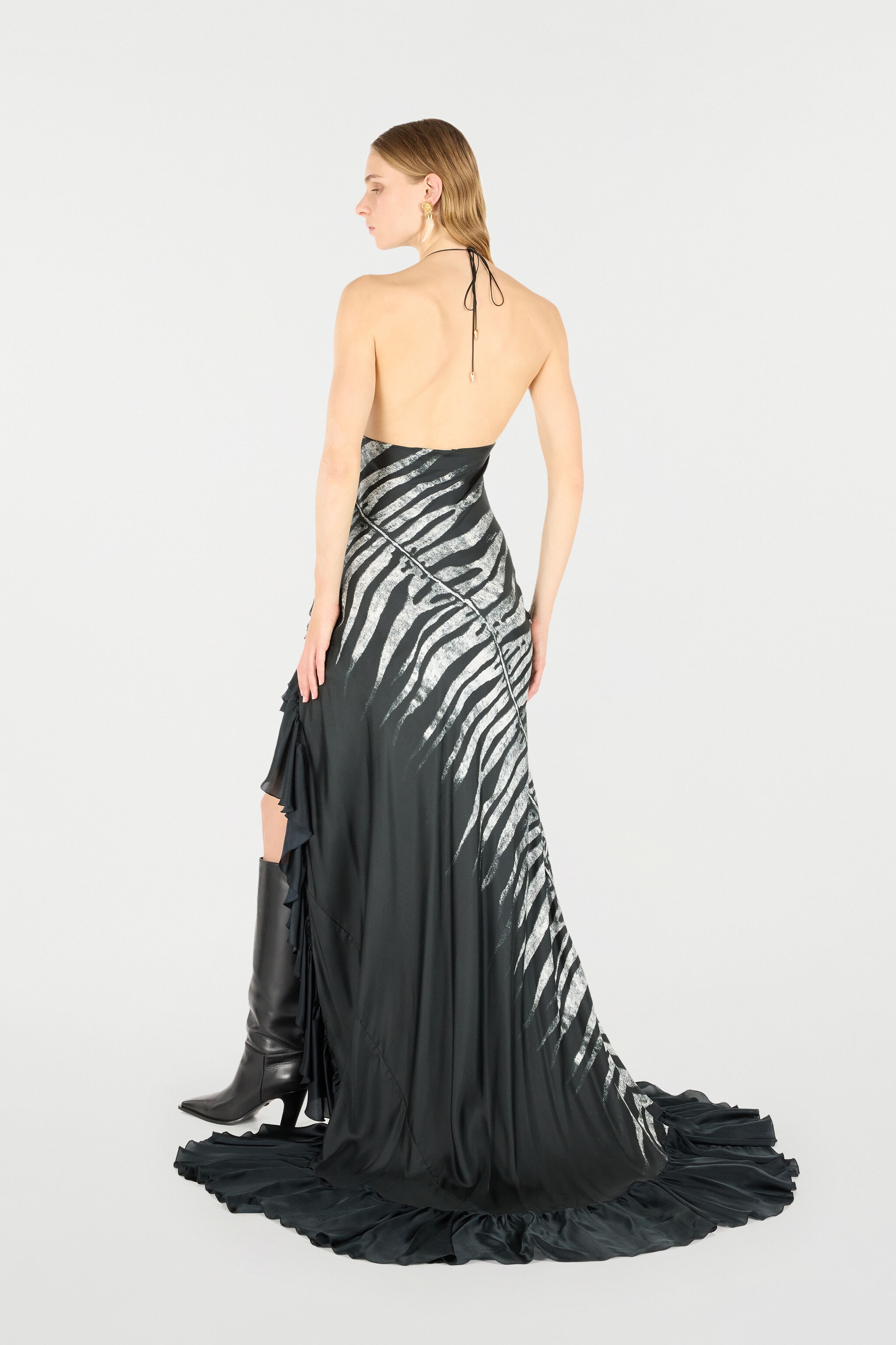 Long Dress With Zebra Print - 4