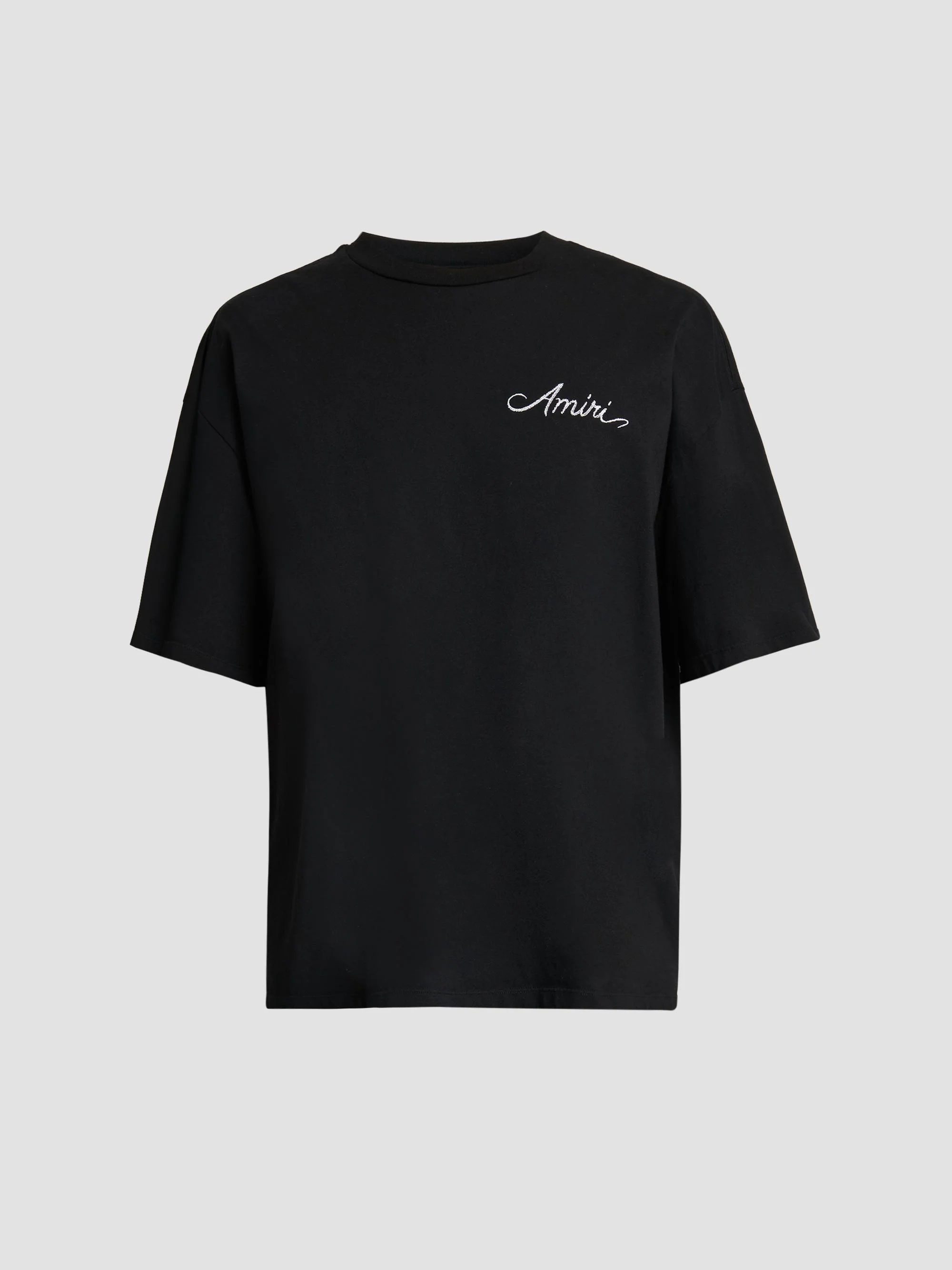 Men's Logo Cotton T-Shirt - Black - 1