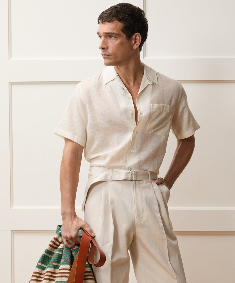 TODD SNYDER Cotton Voile Capri Shirt outlook