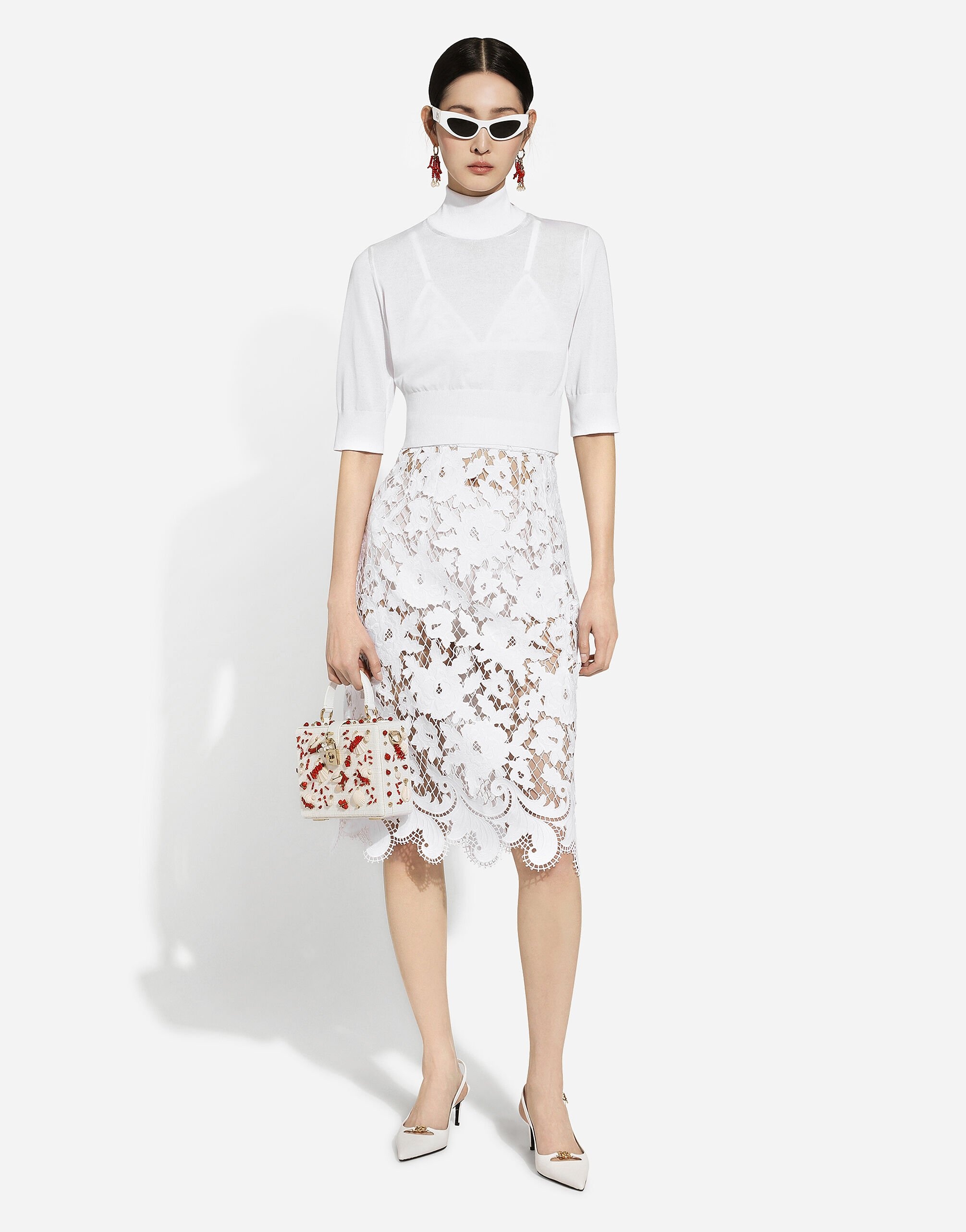 Cotton and silk cropped sweater - 2