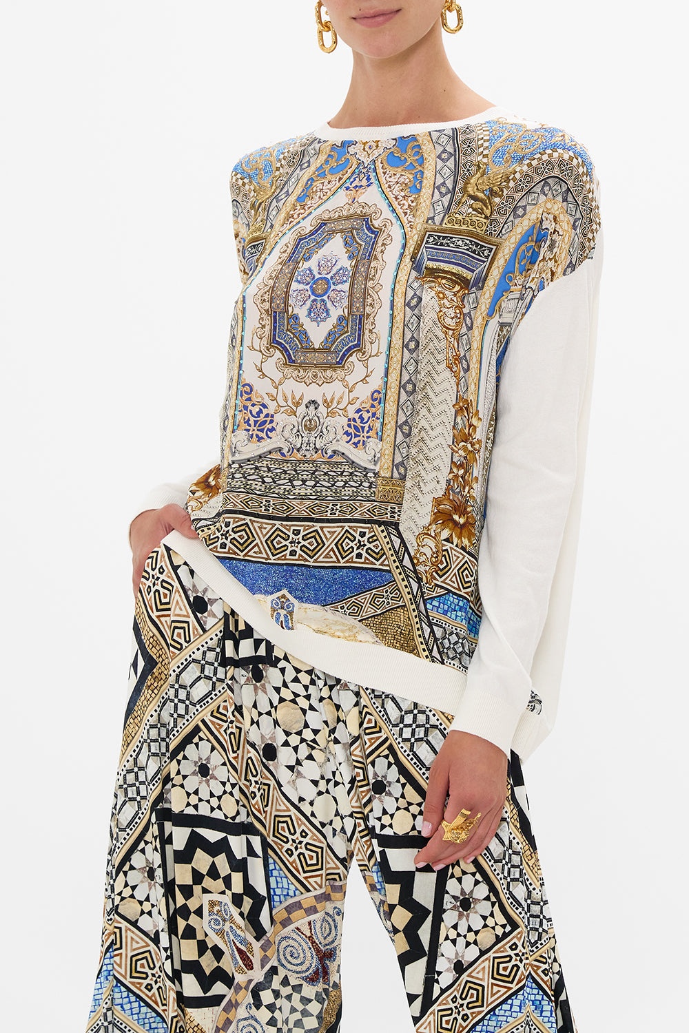 LONG SLEEVE JUMPER WITH PRINT FRONT - 5