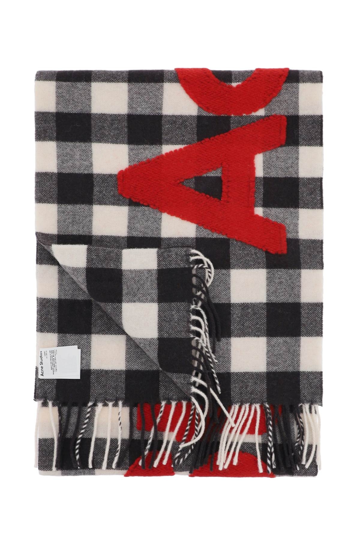 Acne Studios "Checked Scarf With Logo Pattern" Women - 2