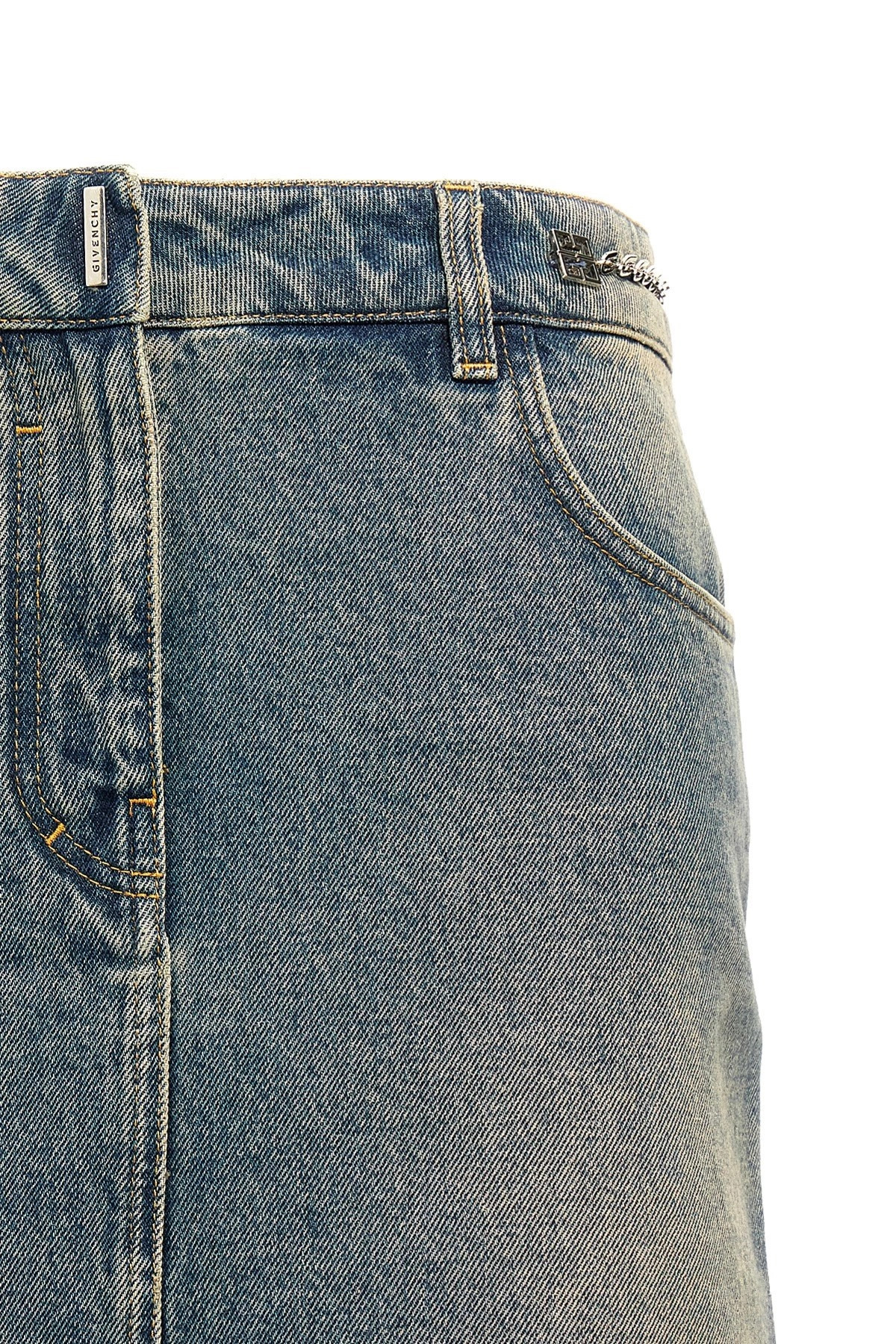 Denim mini skirt - 4