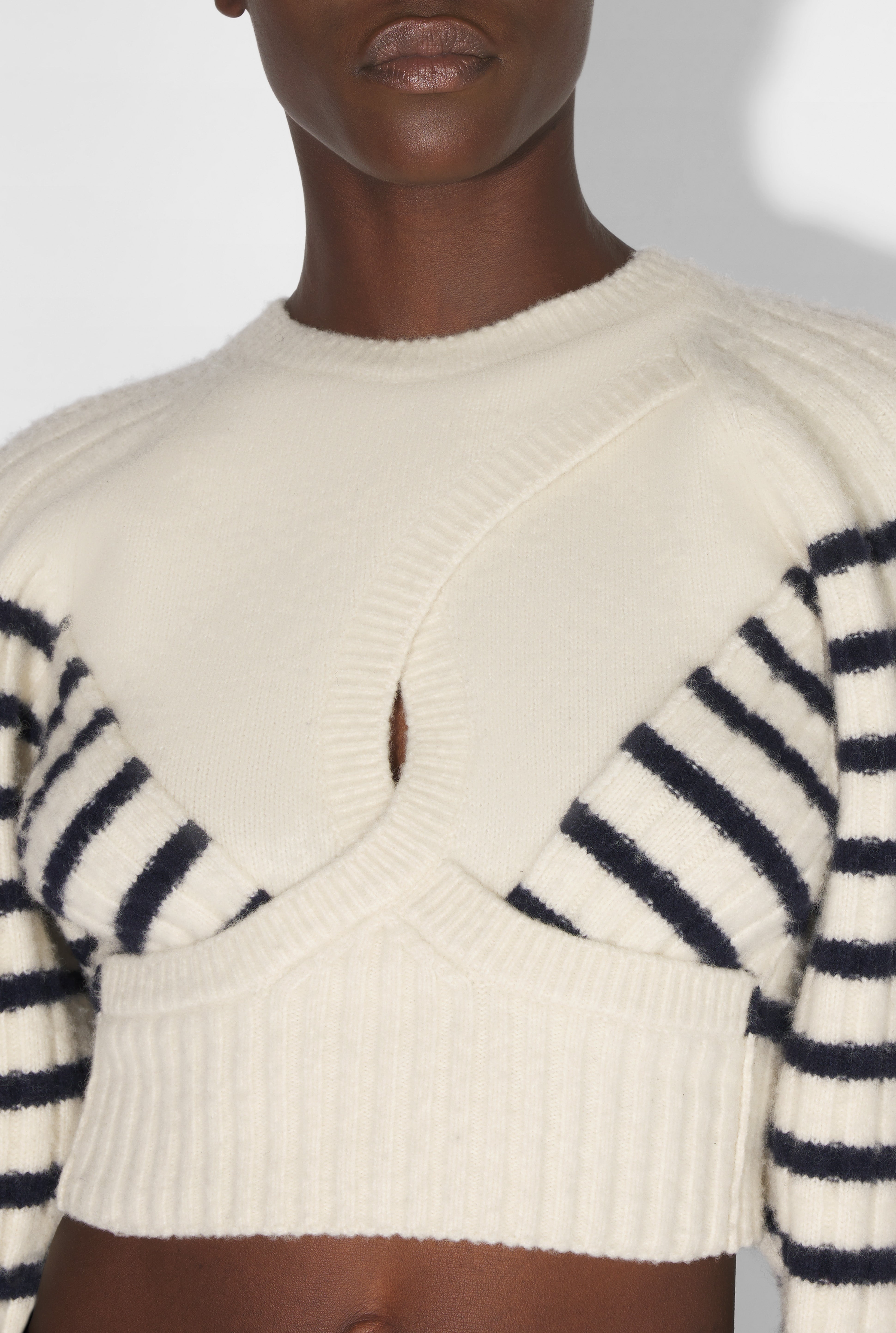 THE CRISS CROSS KNIT MARINIÈRE SWEATER - 4