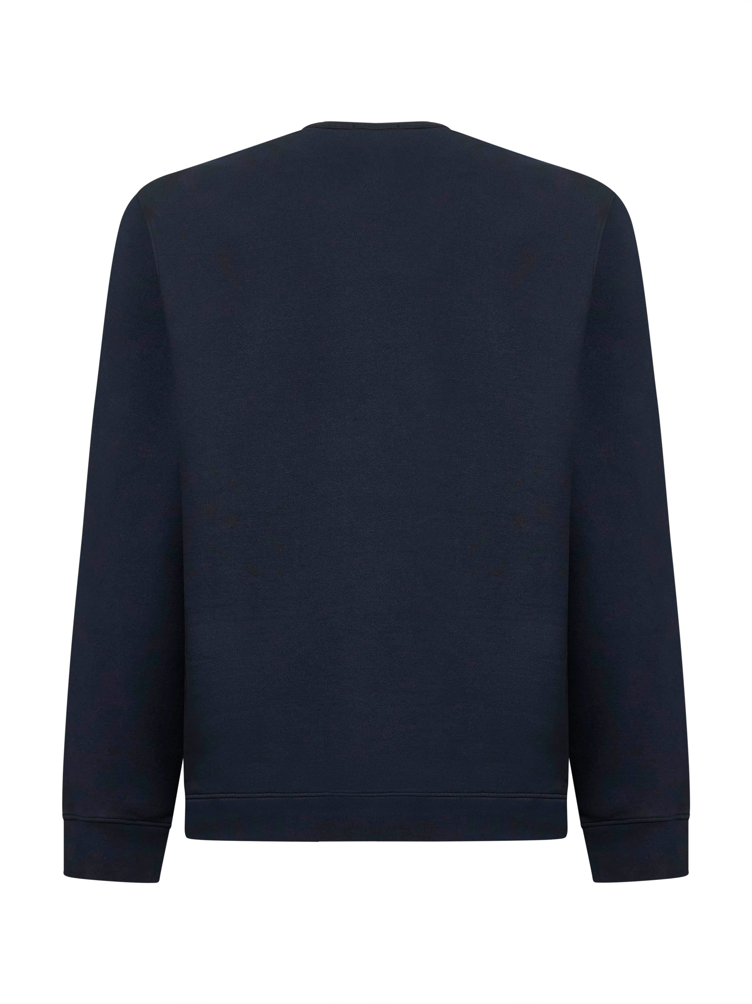 Blue brushed organic cotton crewneck sweatshirt - 2