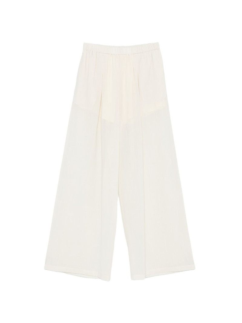 elasticated-waistband palazzo pants 1