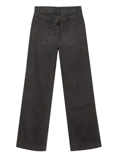 FRAME whiskering-effect washed straight-leg jeans outlook