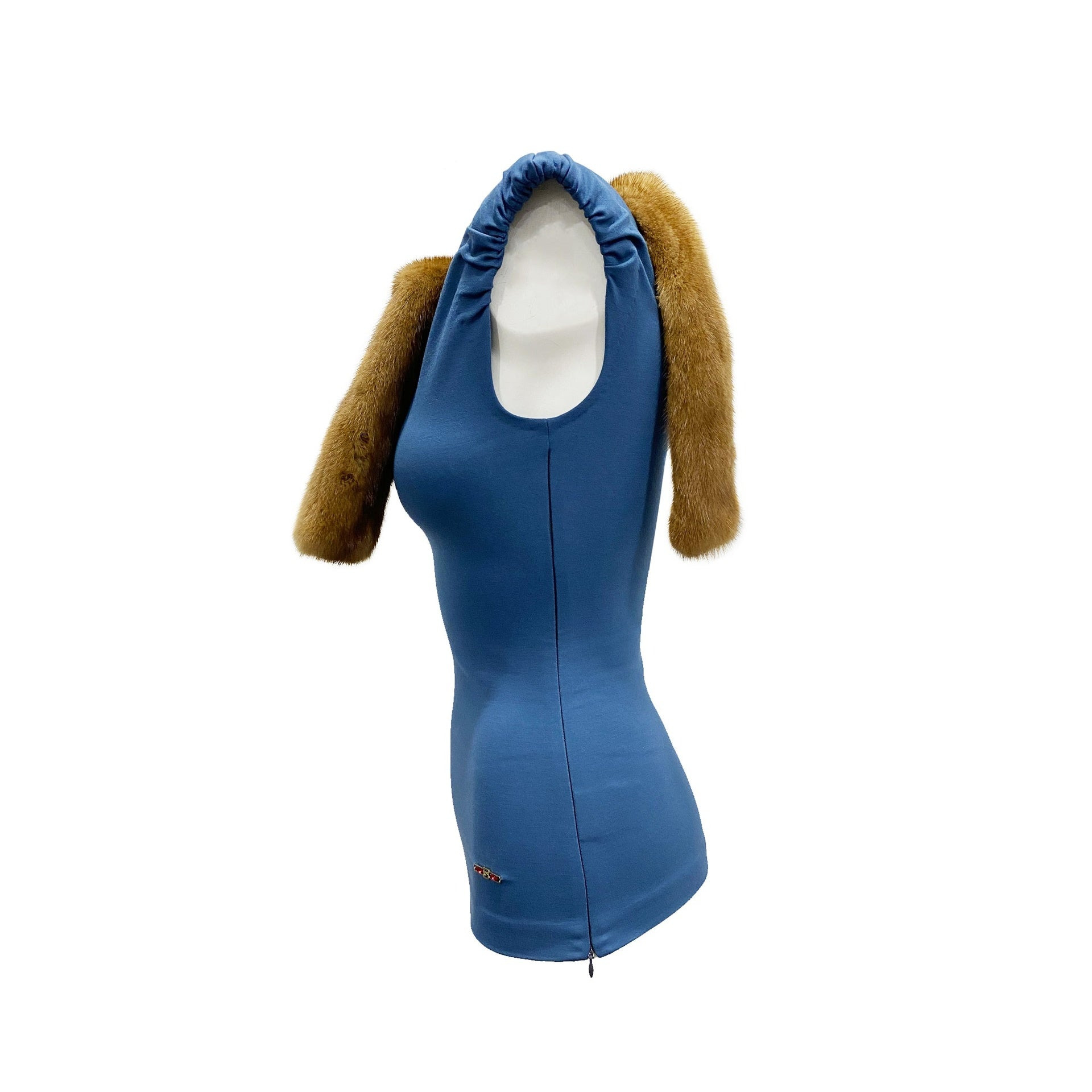 Dsquared2 Mink Collar Sleeveless Top Women - 3