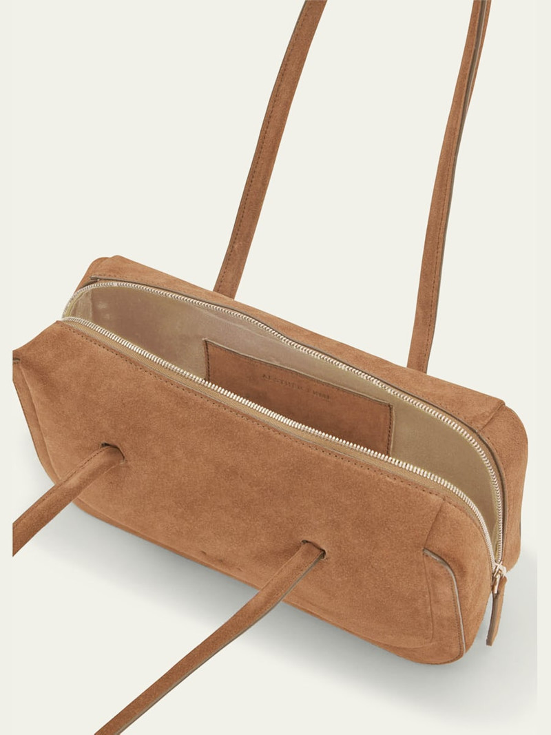 AESTHER EKME Lagune Calfskin Suede Bowling Shoulder Bag outlook