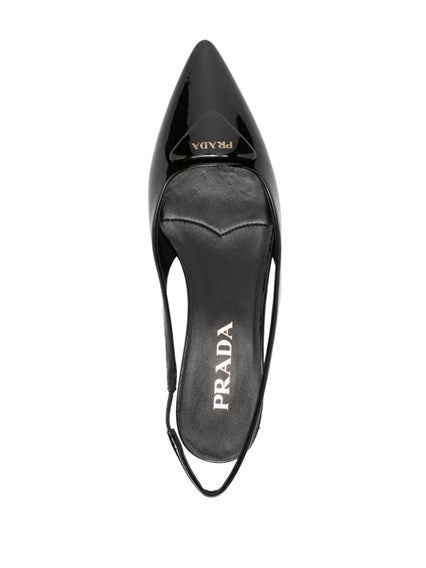 Prada Women Patent Leather Slingback Pumps - 4