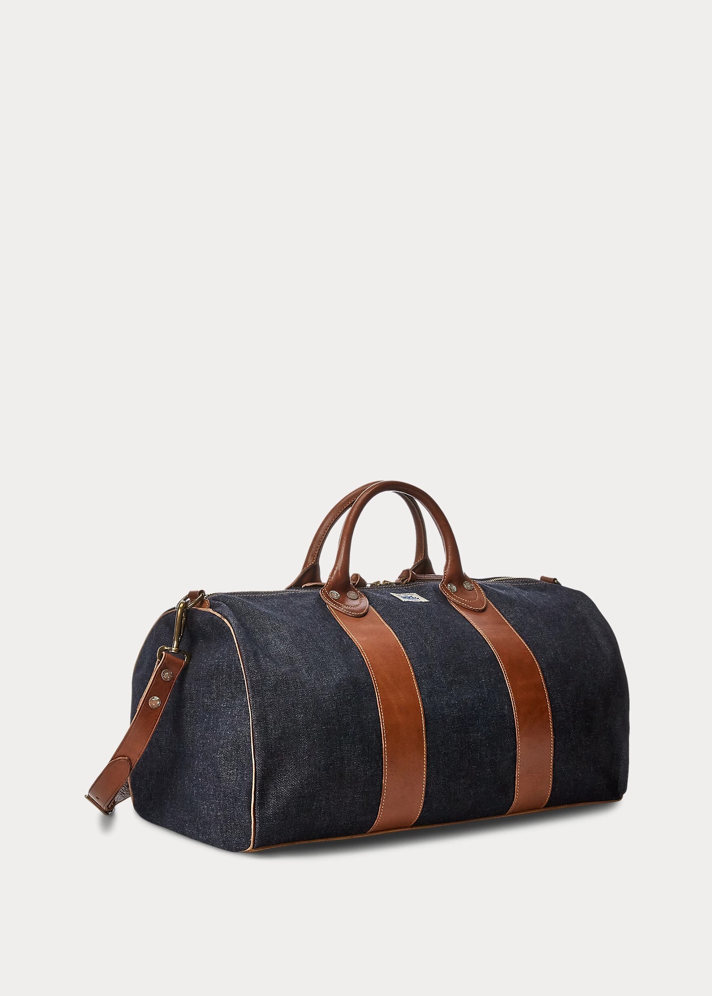 Leather-Trim Denim Duffel - 2