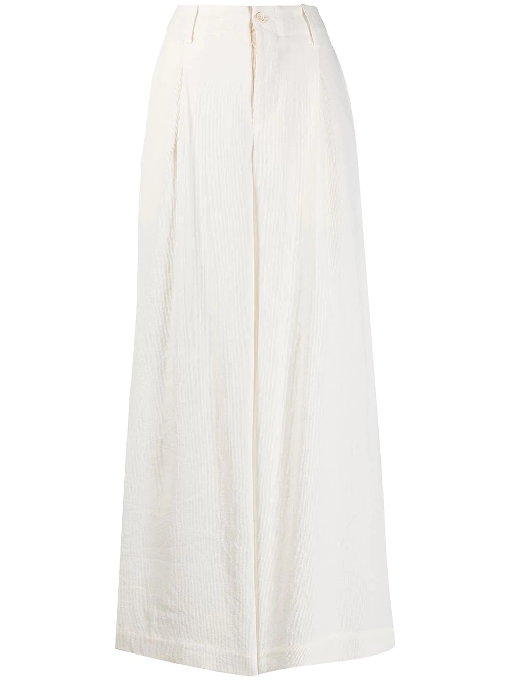 wide leg linen trousers - 1