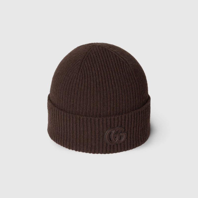 Cashmere hat with patch 1