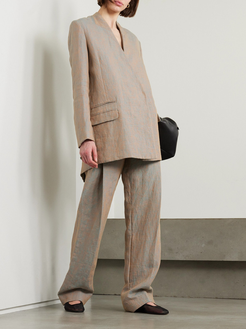 TOVE Aleen Pleated Hemp Straight-leg Pants outlook