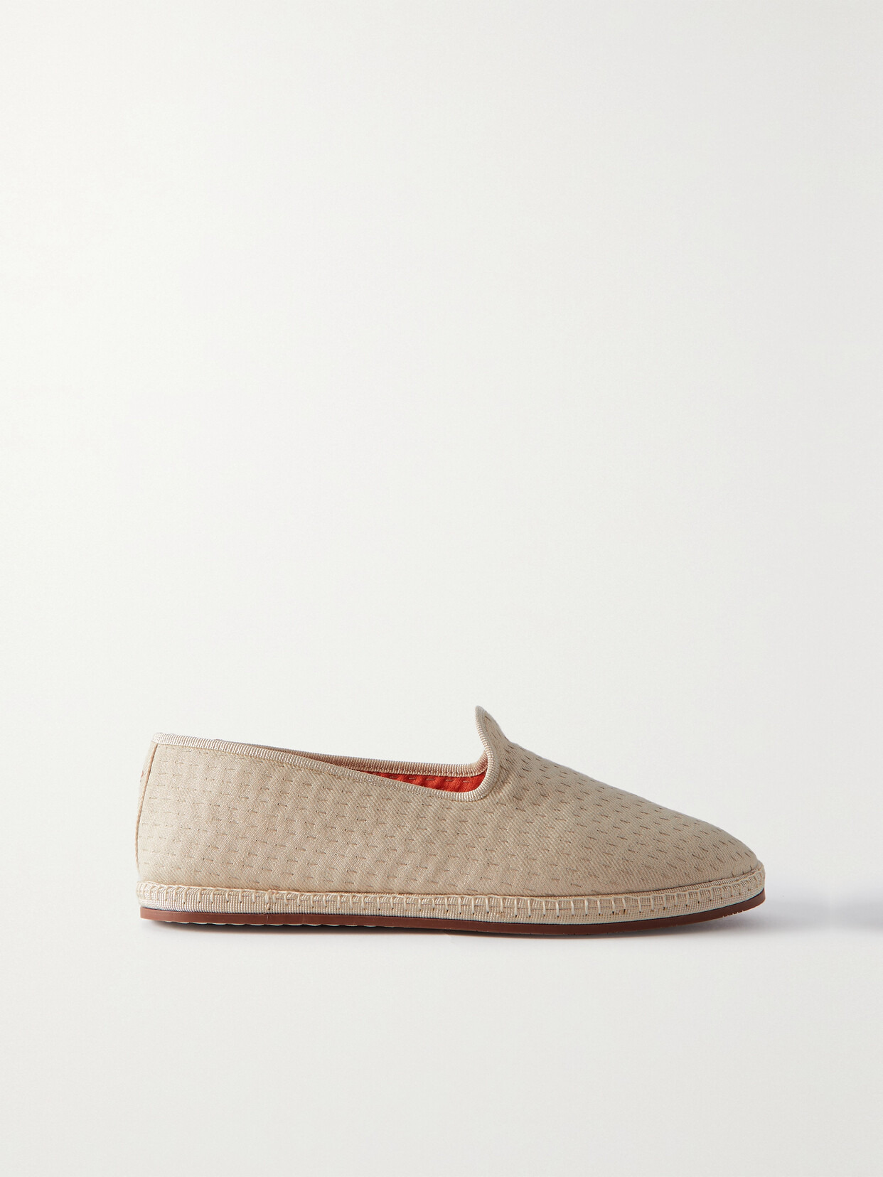 Laguna Furlane Matelassé Linen-canvas Slippers - 1