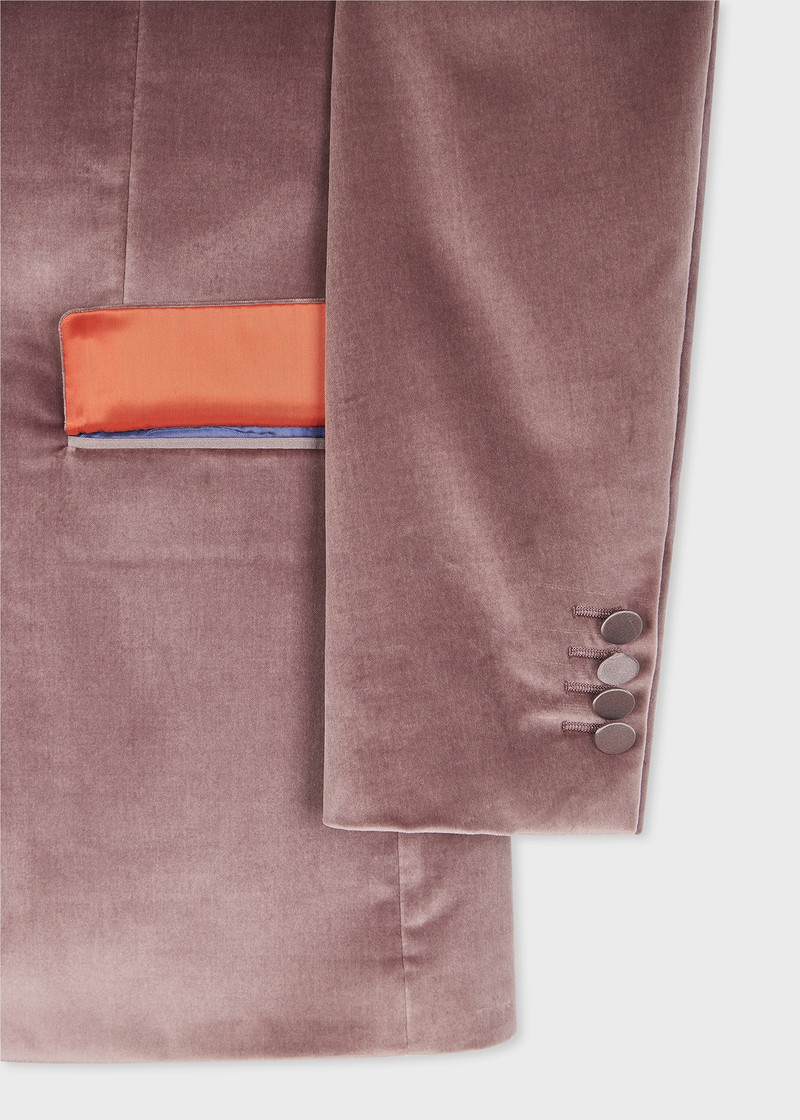 Paul Smith The Soho - Tailored-Fit Lilac Velvet Evening Suit outlook