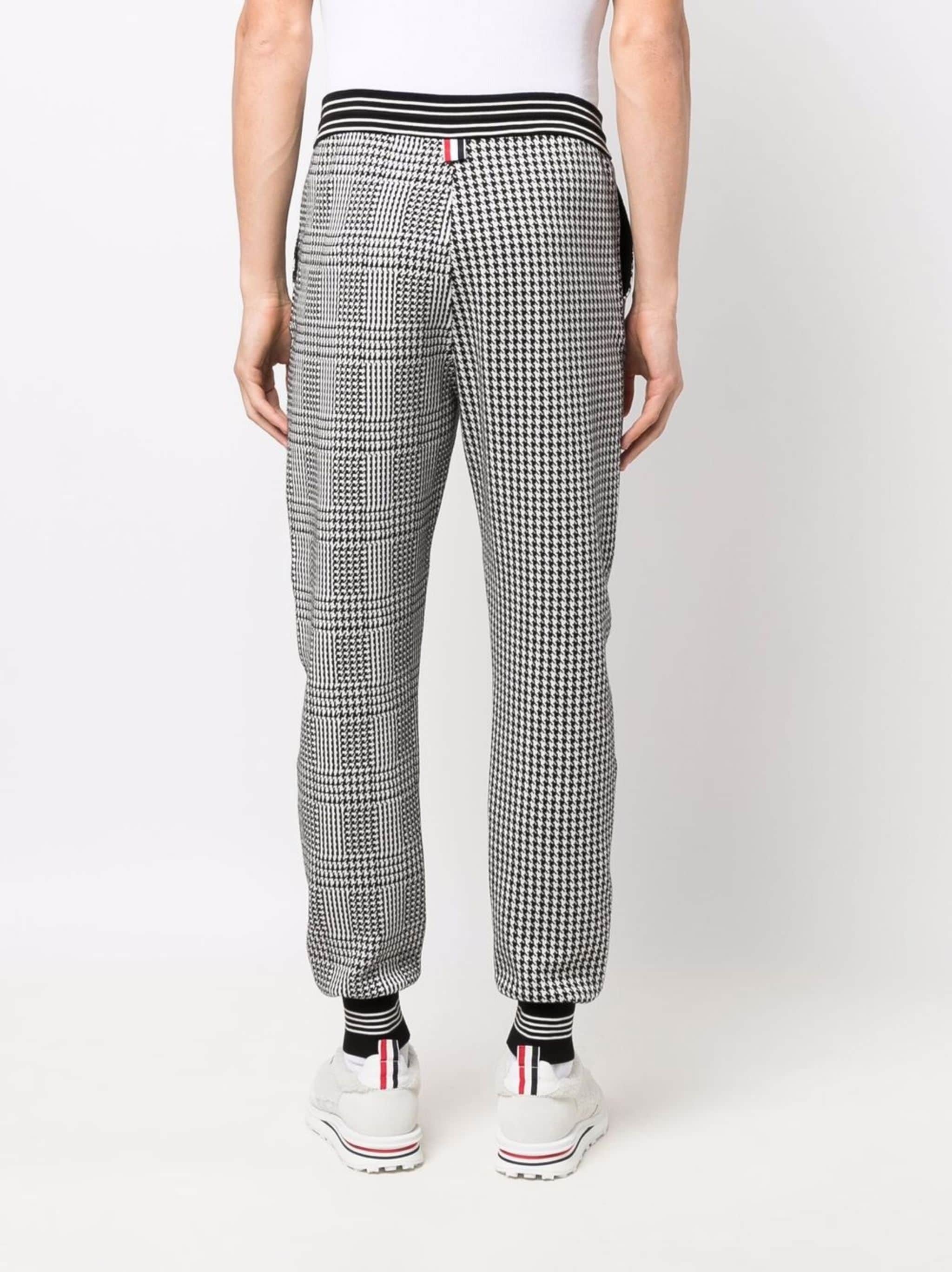 THOM BROWNE Men Houndstooth Cotton Sweatpants - 2