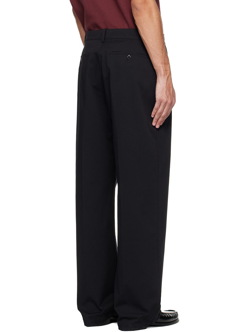 Black Cotton Chino Trousers 3