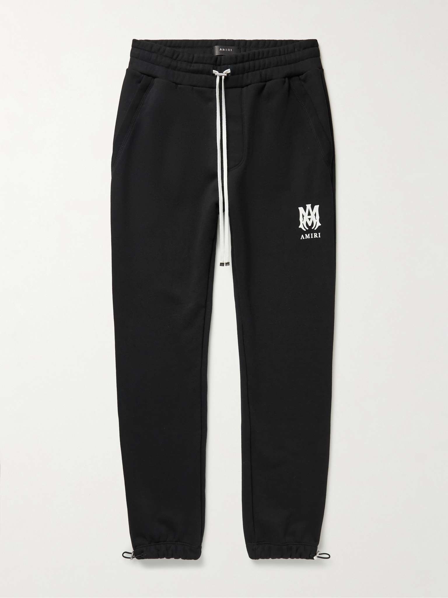 Tapered Logo-Print Cotton-Jersey Sweatpants - 1