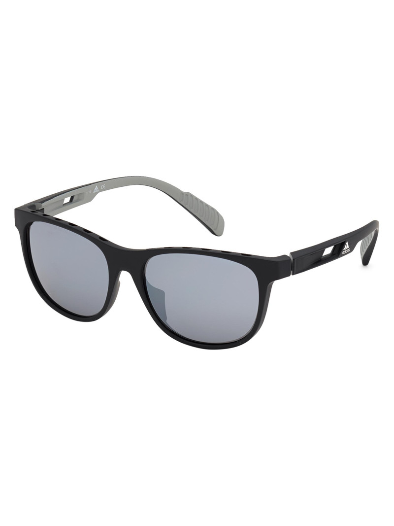 Men's 55MM Square Injected Sunglasses - Black 1