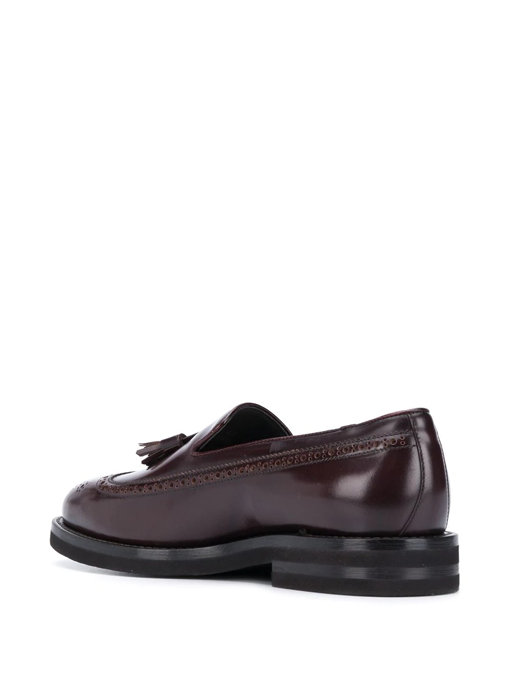 perforated-detail tassel loafers - 3