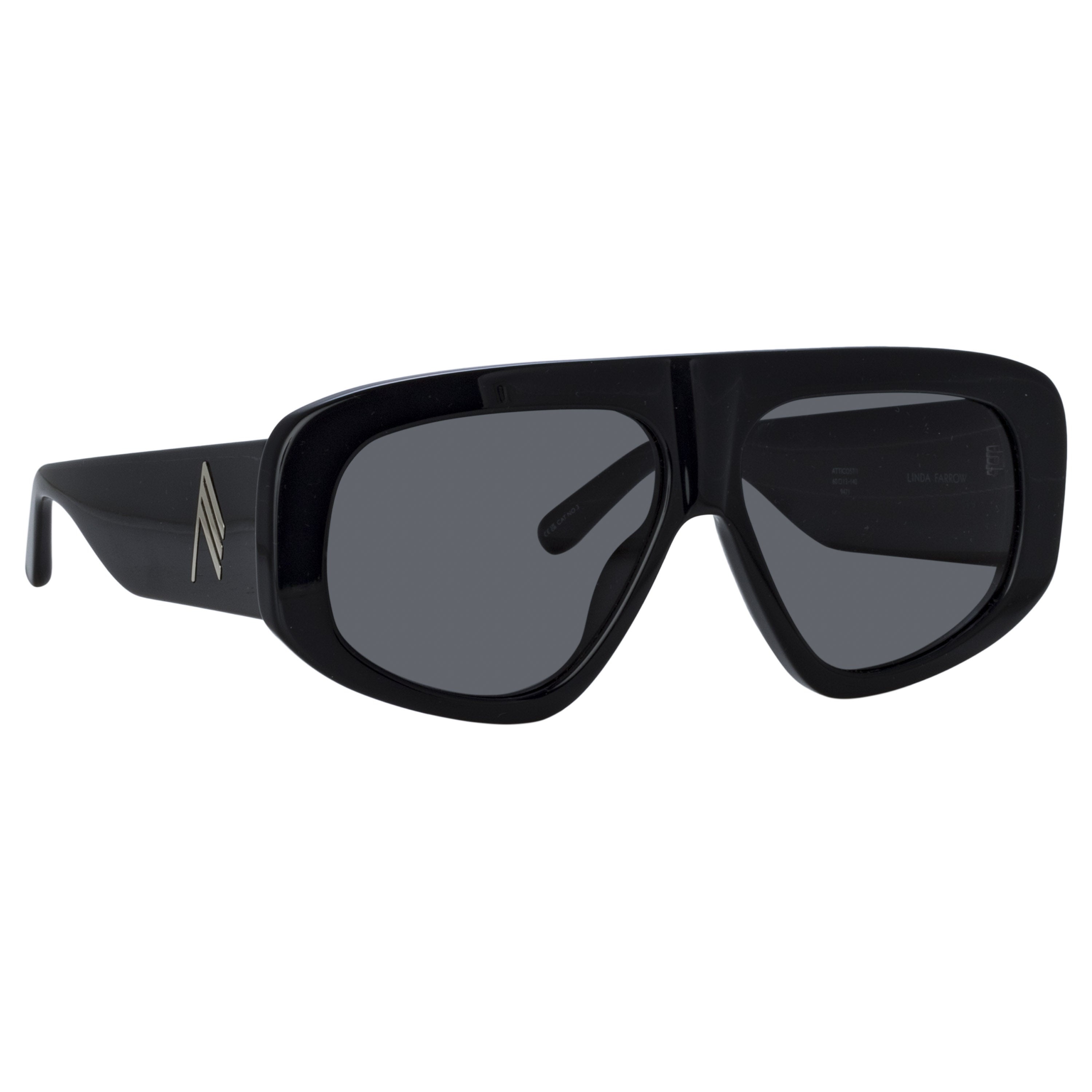 Milano Oversized Sunglasses in Black - 3