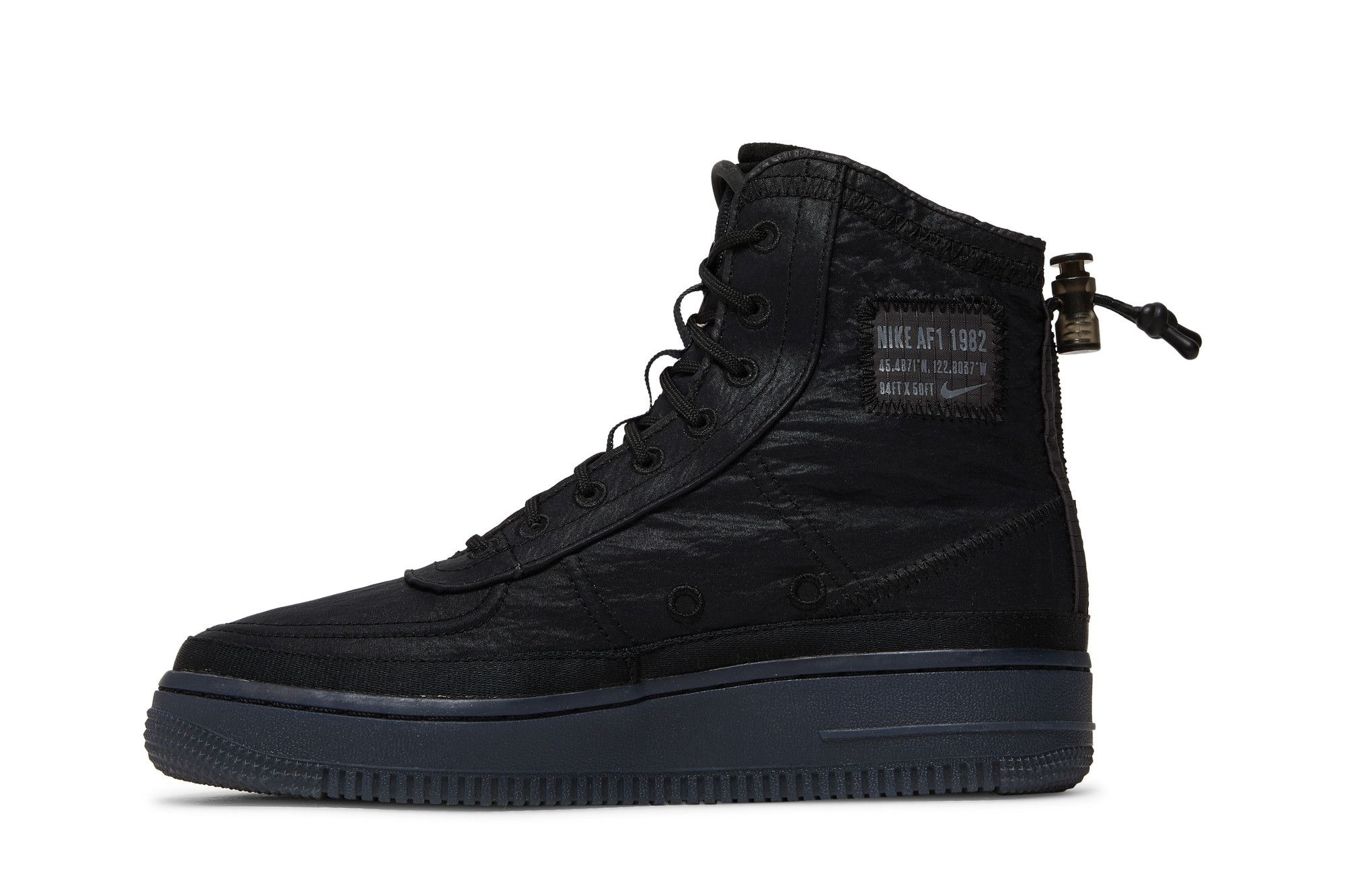 Wmns Air Force 1 High Shell 'Black' - 3