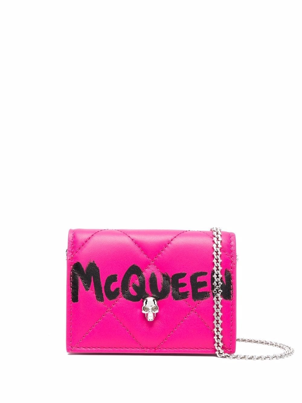 logo-graffiti quilted purse bag - 1