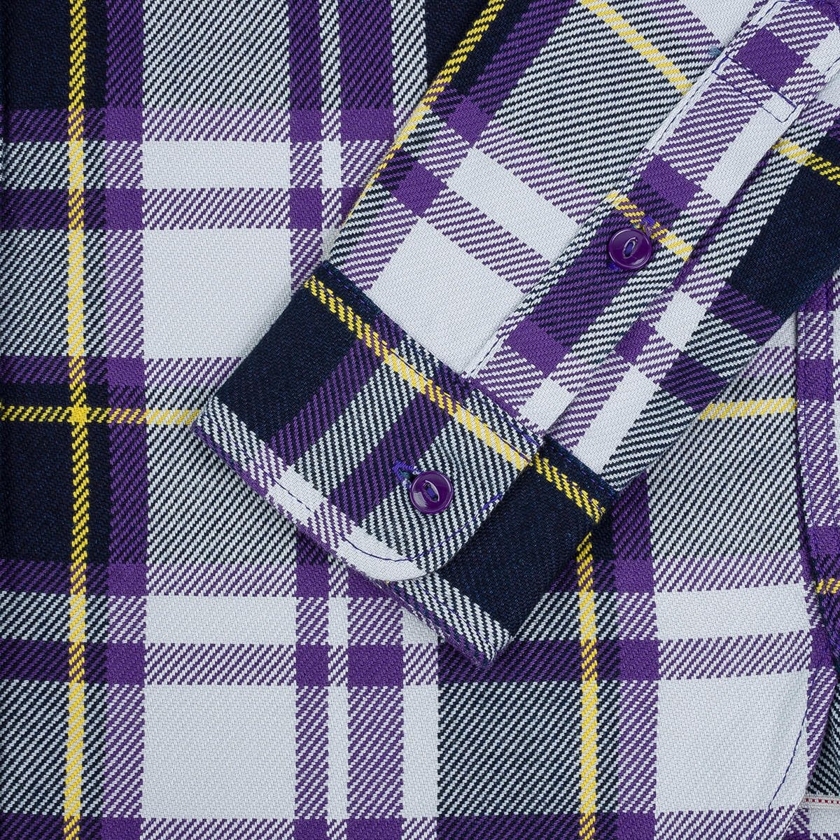 IHSH-382-PUR 9oz Selvedge American Check Work Shirt - Purple - 16