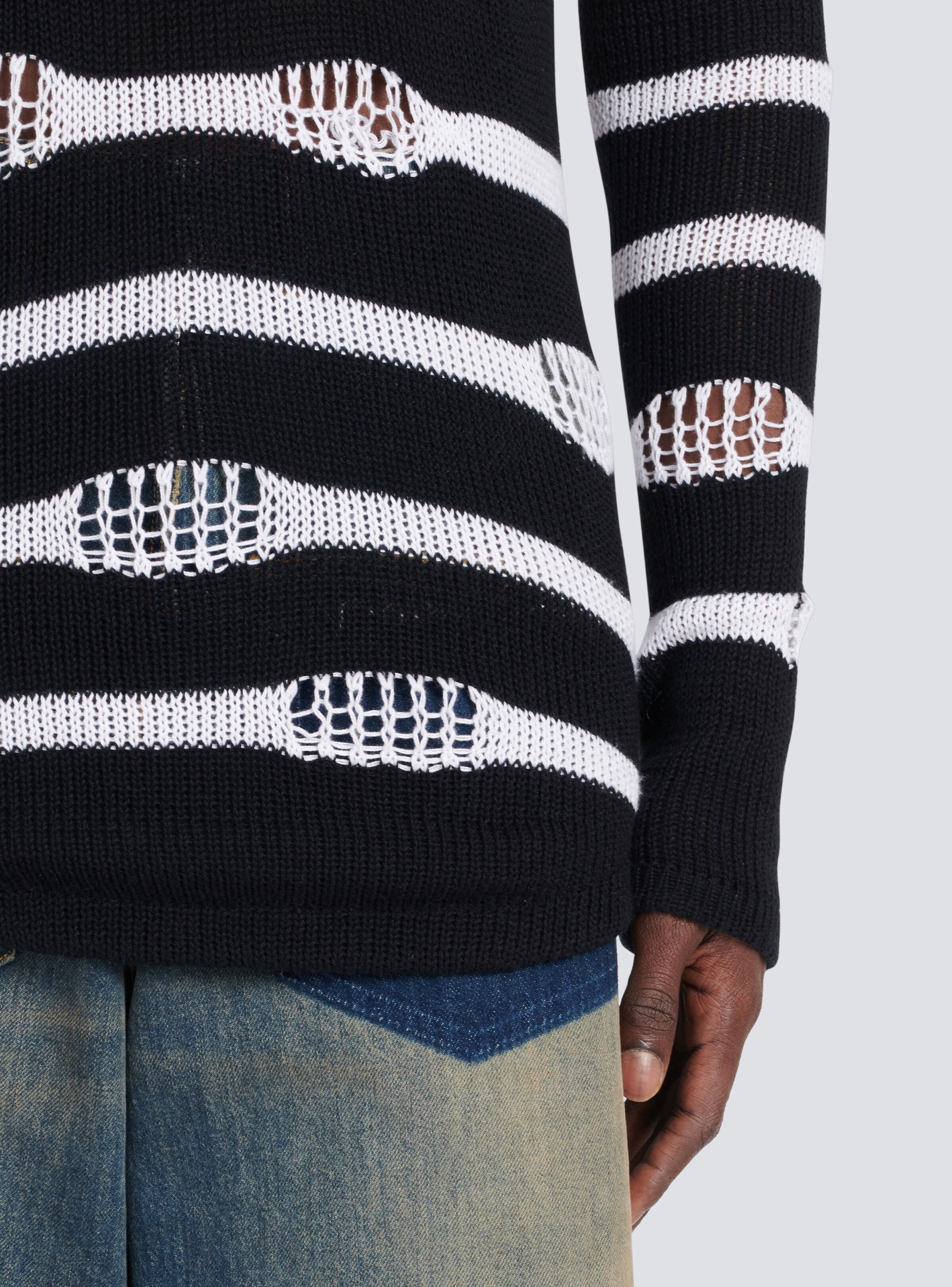 Destroyed striped nautical sweater - 8