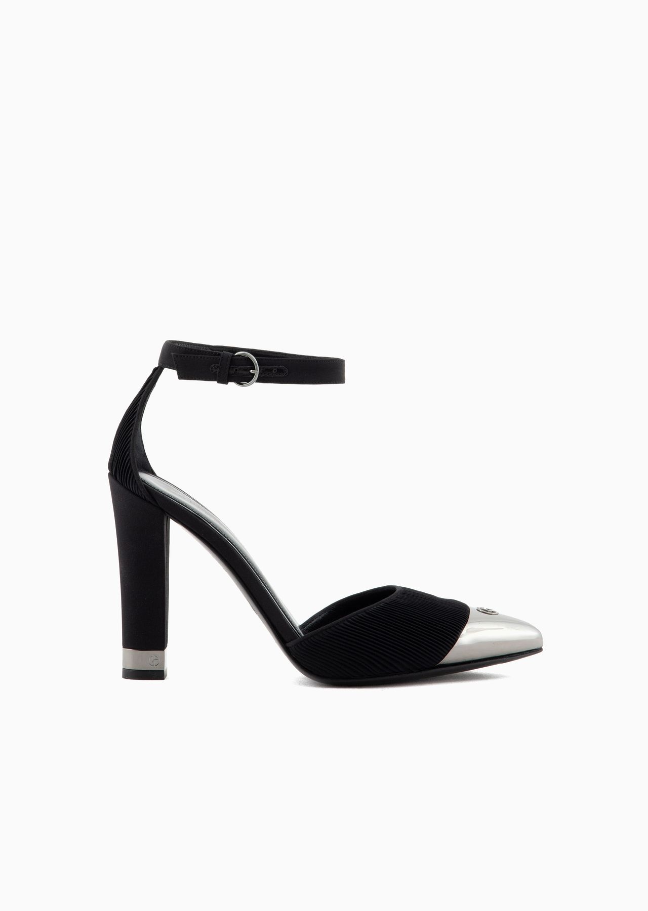 Pleated silk d'Orsay court shoes - 1