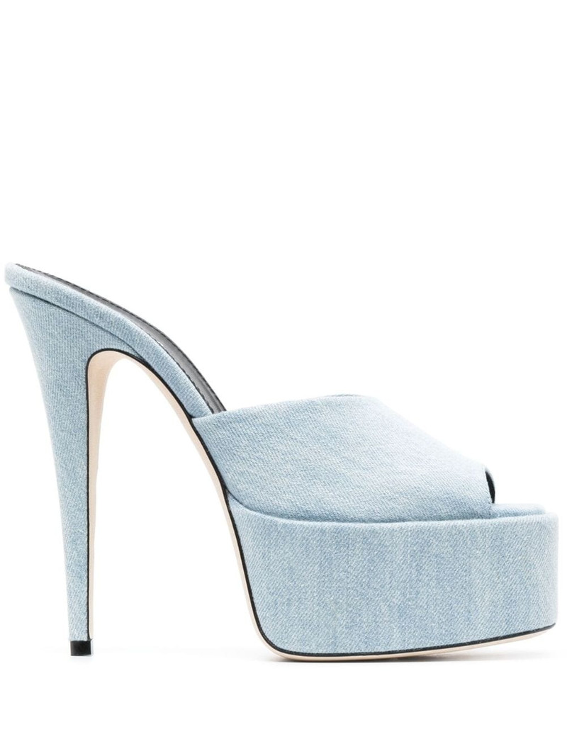 Marina 145mm denim mules 1
