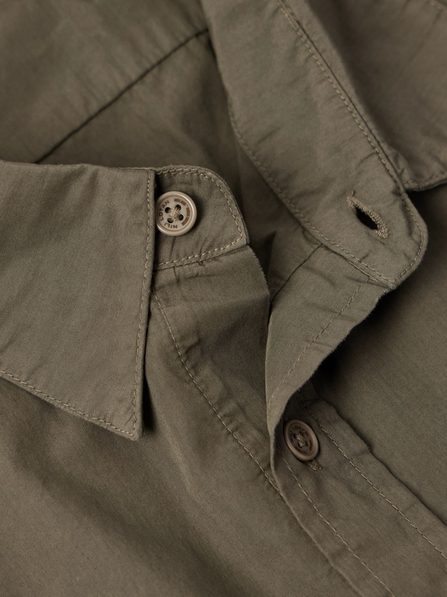Finn Cotton Oxford Shirt Taupe - 4