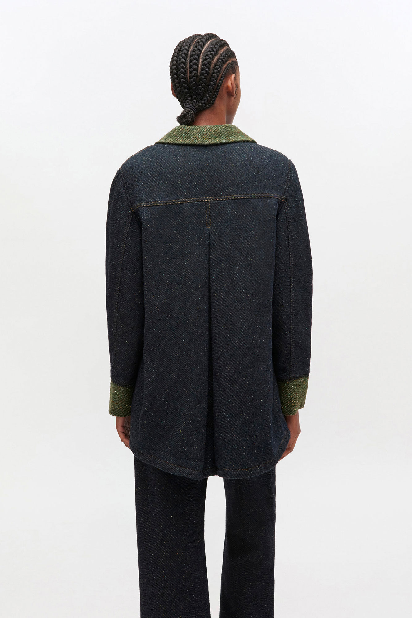 TWILL DENIM OVERSIZED BLAZER - 4