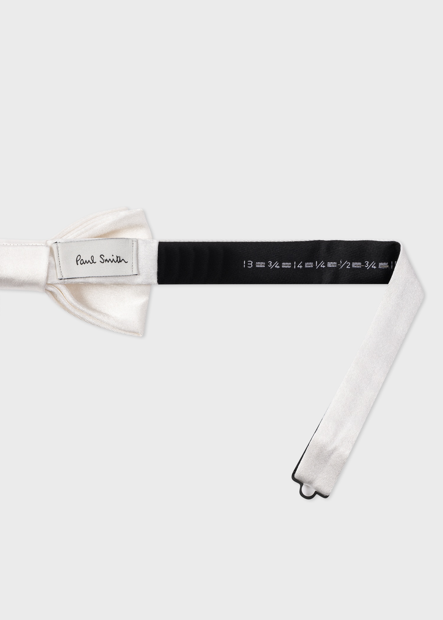 White Pre-Tied Silk Bow Tie - 3