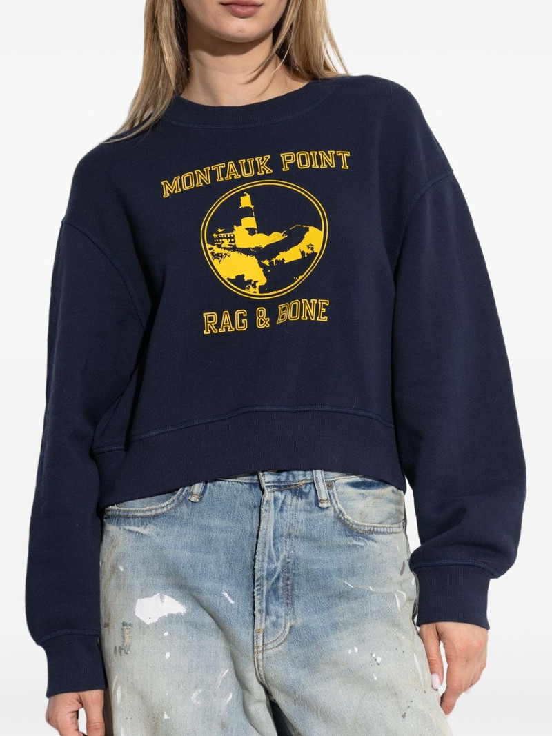 Montauk Point graphic-print cropped sweatshirt 3