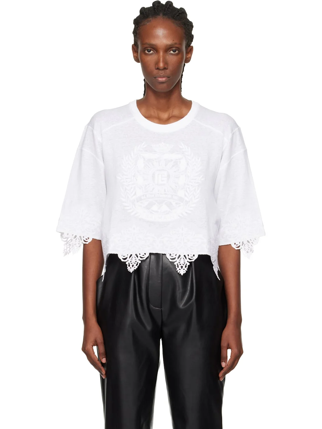 White Emblem Baseball T-shirt - 1