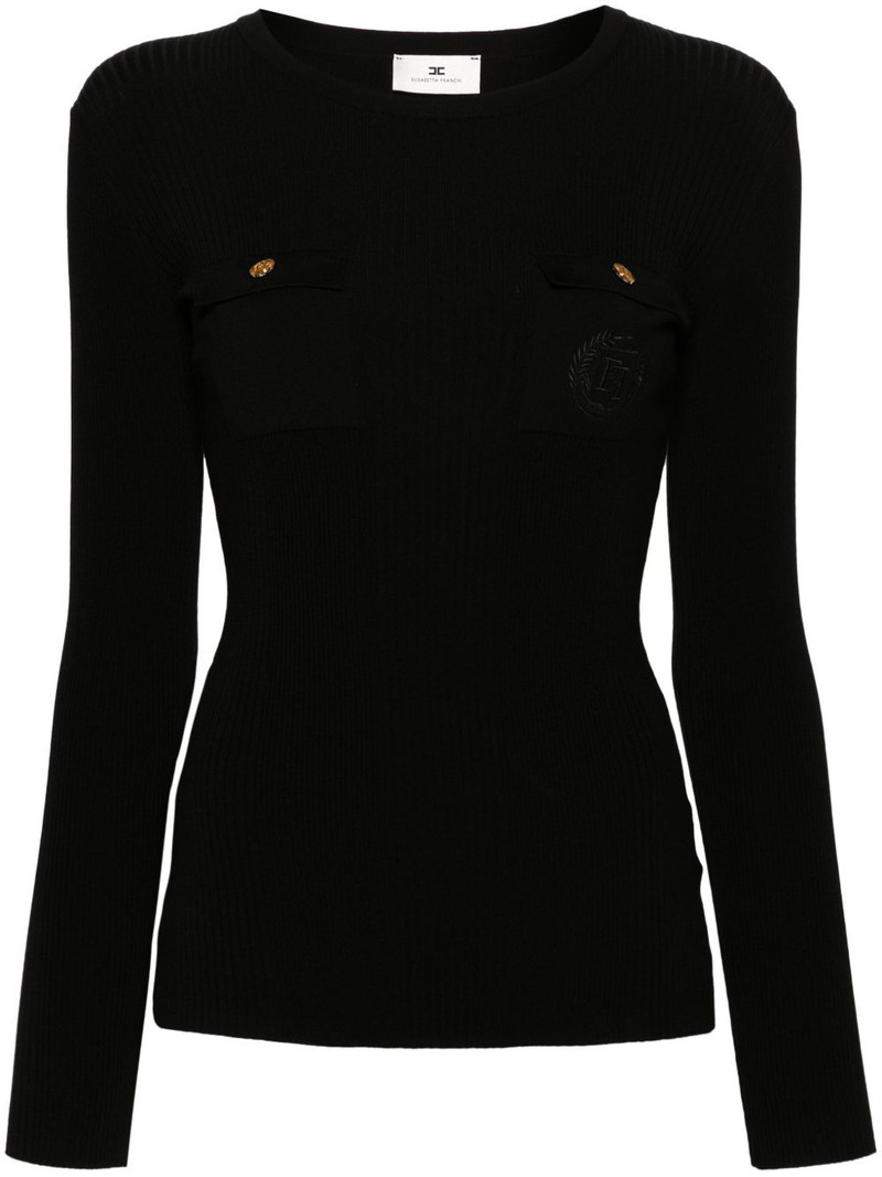 logo-embroidered jumper 1