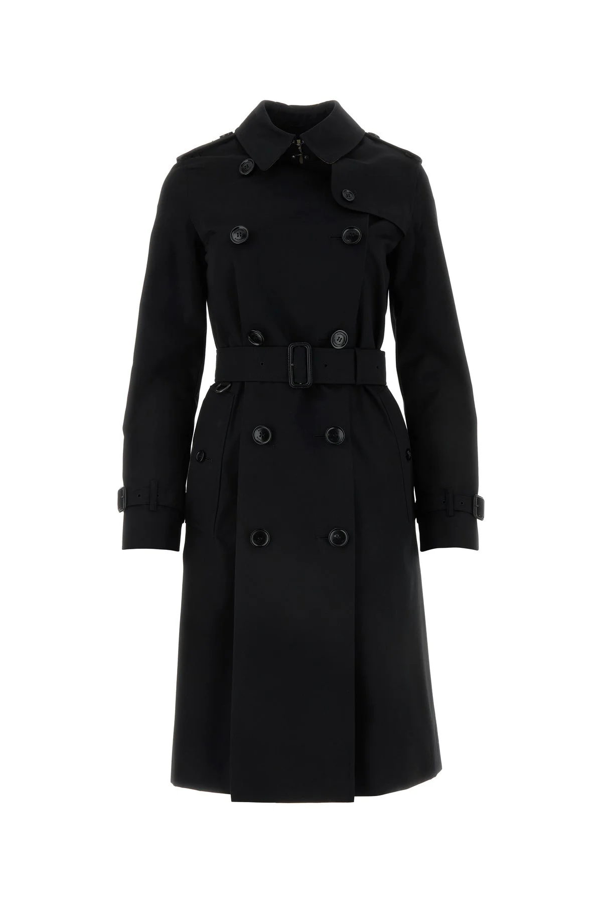 Black gabardine Heritage Kensington trench coat - 1