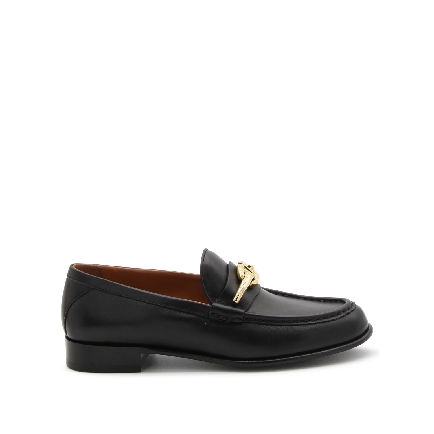 BLACK LEATHER LOAFERS - 1