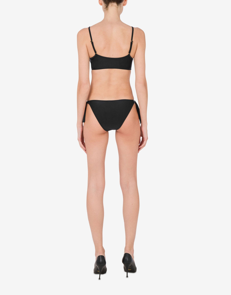 Moschino RUBBER LOGO BANDEAU BIKINI TOP outlook
