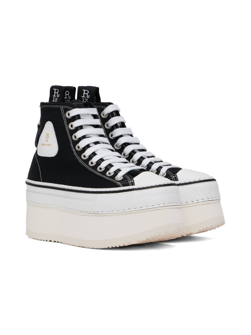 Black Courtney Platform High Top Sneakers - 4