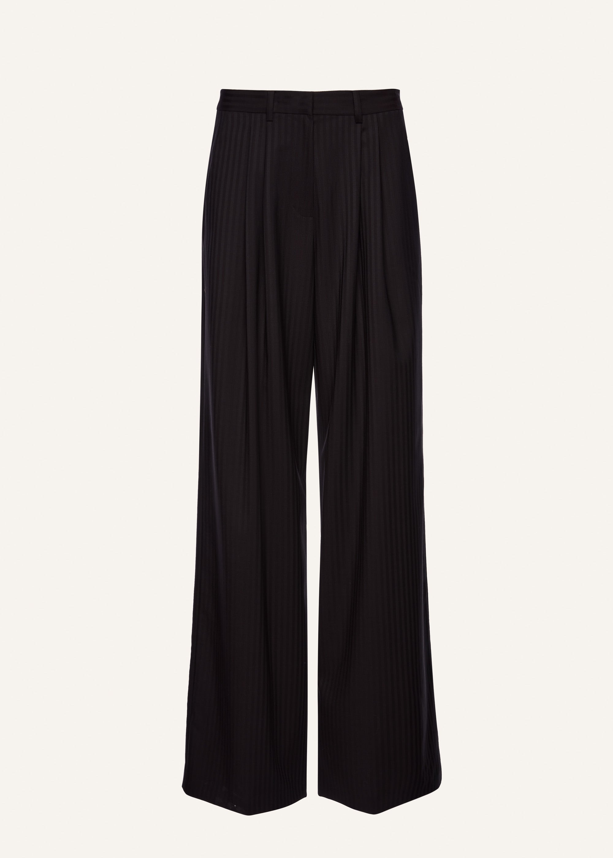 Relaxed wool trousers in violet stripes - 1