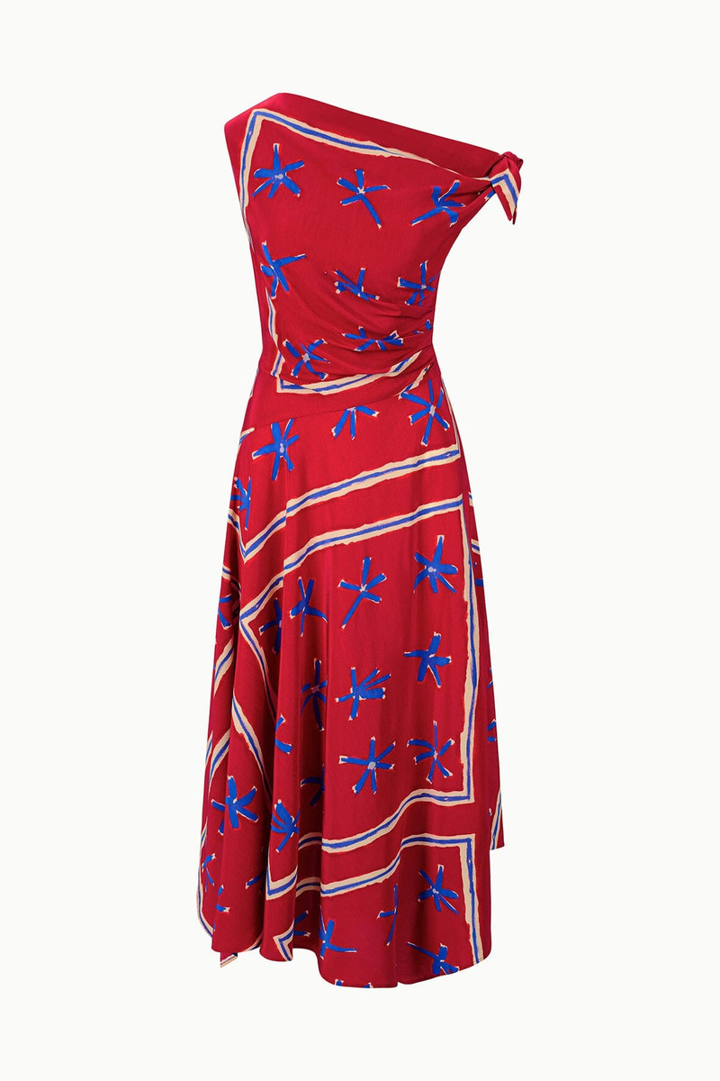 STAUD PORTIA DRESS PAINTED FOULARD 1