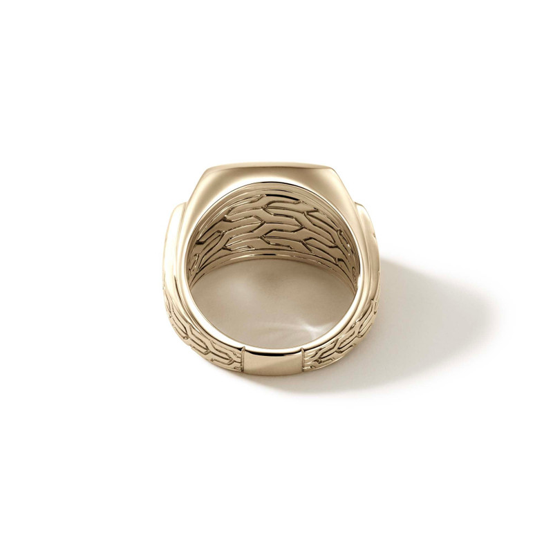 Carved Signet Ring, Gold 5