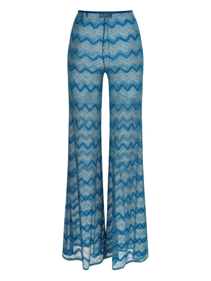 Missoni zigzag-pattern lamé trousers outlook